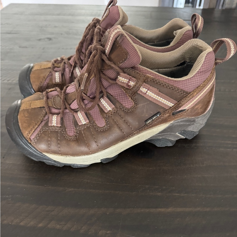 Keen Targhee II Low Waterproof Hiking Shoes Women’s 8.5 Brindle/Nostalgia Rose - Picture 3 of 9